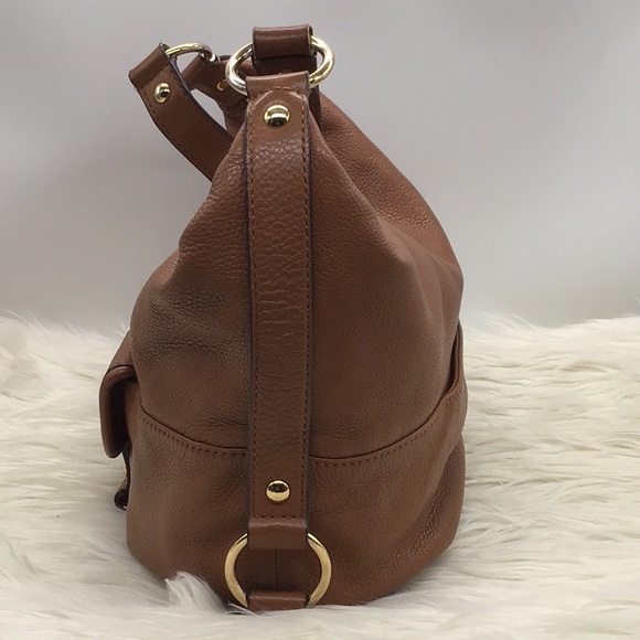 Michael Kors Brown Pebble Leather HOBO Shoulder Bag - Picture 8 of 16